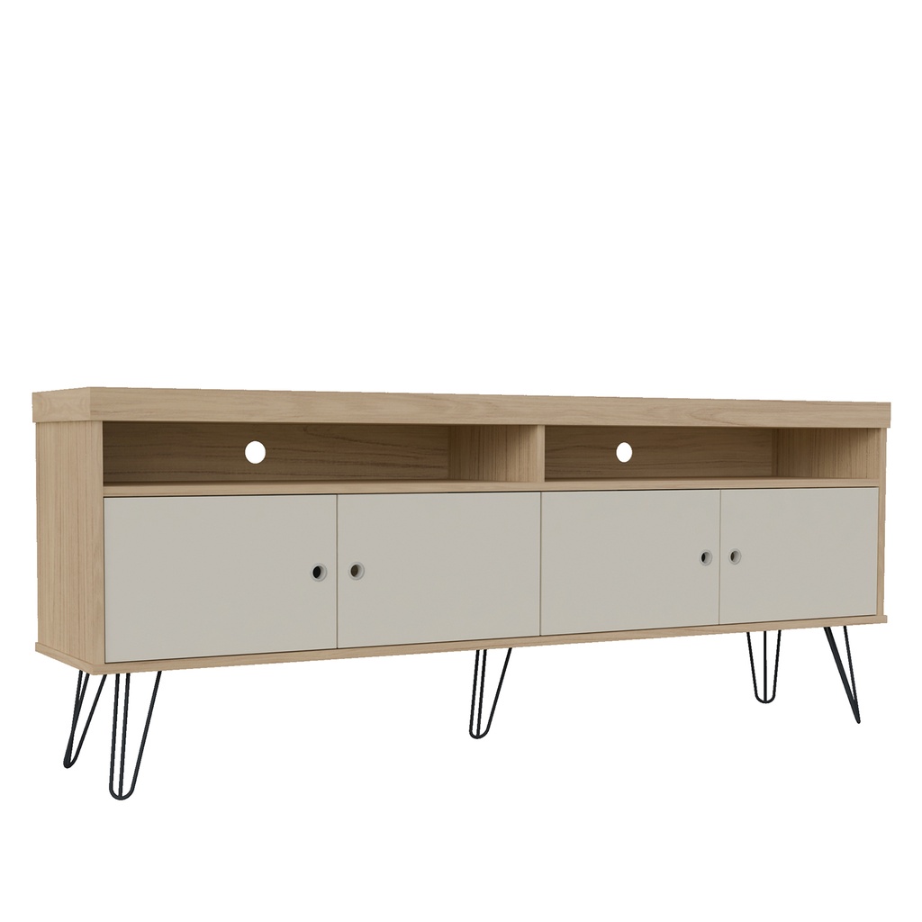 Rack TV Liberty café-blanco