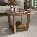 Mesa centro Curve café