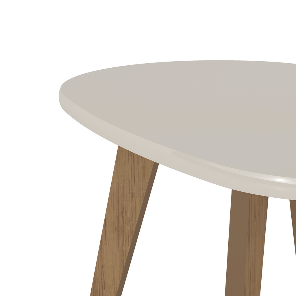 Mesa centro orgánica blanco