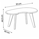 Mesa centro orgánica blanco