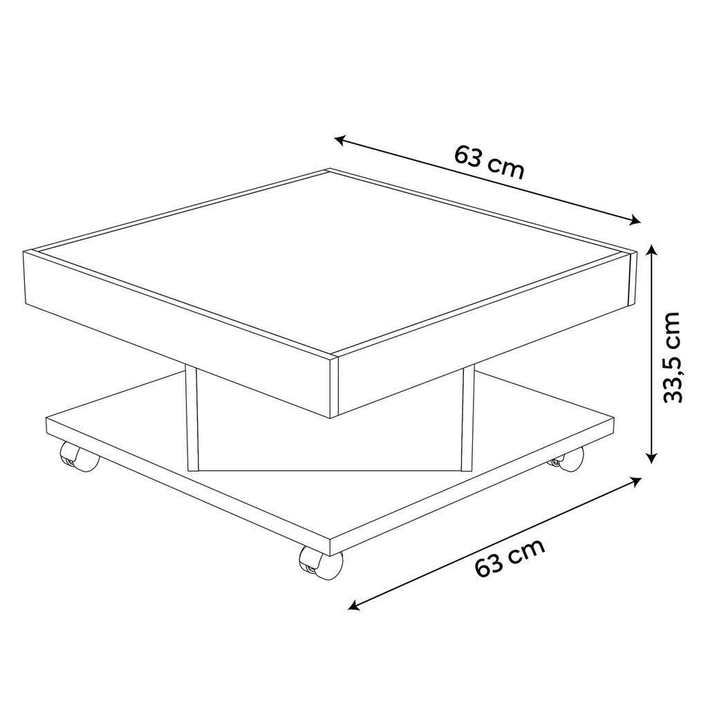 Mesa centro Sahara café-beige