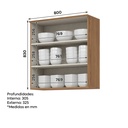 Aéreo cocina Requinte 2 puertas 80cm