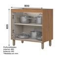 Base cocina Requinte 2 puertas 80cm