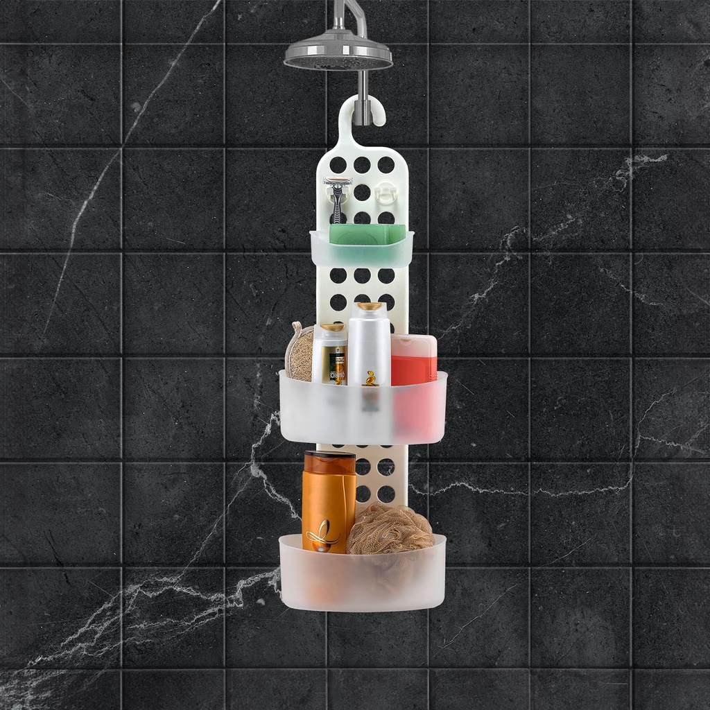 Organizador plástico ducha 25x13x71cm