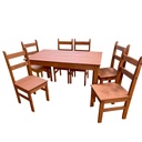 Juego Comedor 6 sillas Lucía café