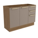 [230024386] Base cocina Botanic gris 2 puertas 120cm