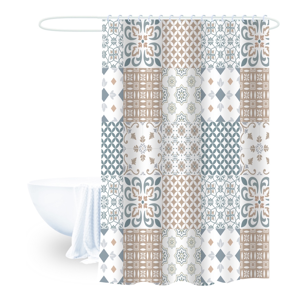 Cortina de baño Estilo Étnico 180x180cm 