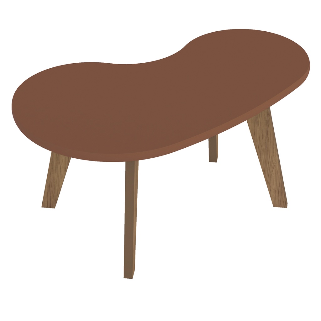 Mesa centro orgánica terracota