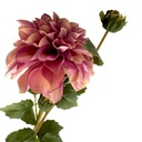 Flor artificial rosada 80cm