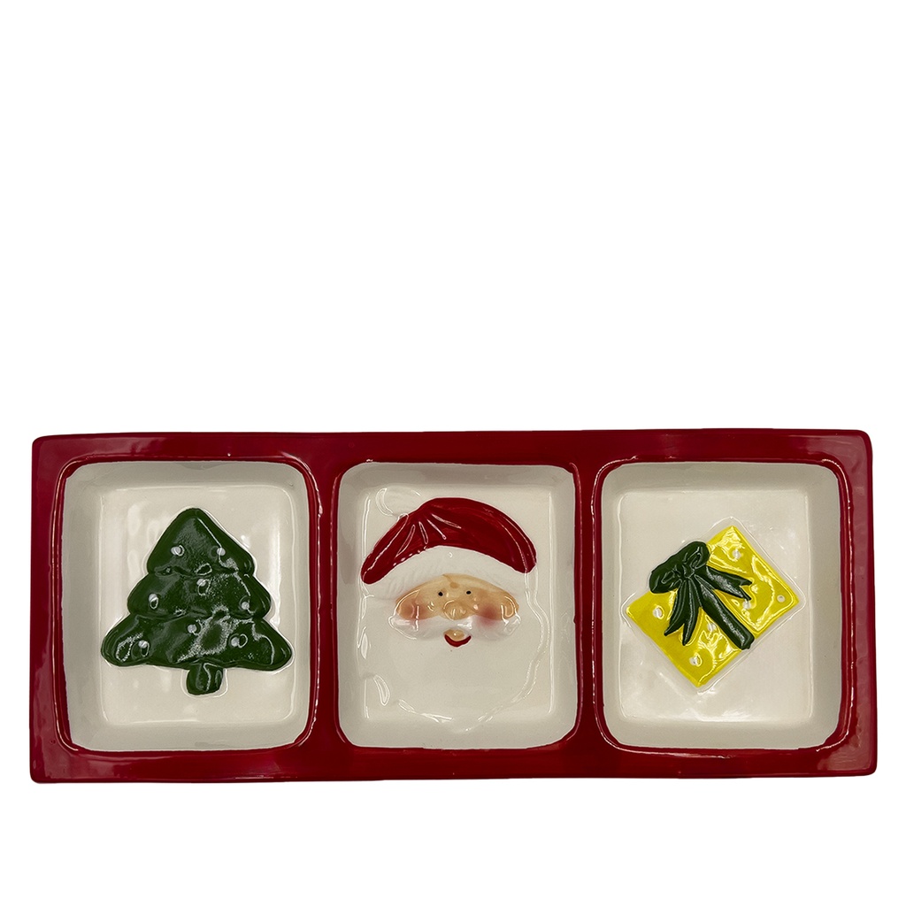 Pocillo navidad 28,5x12cm triple