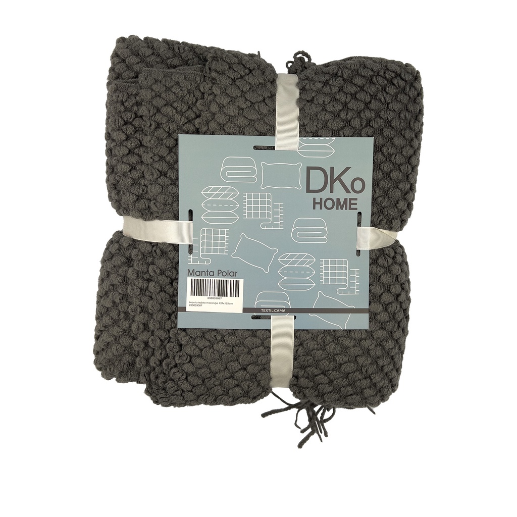 Manta 127x125cm tejida marengo