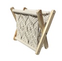 Porta revistas macrame 33x33x28cm