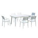 Comedor Terraza 6 sillas Granada blanco