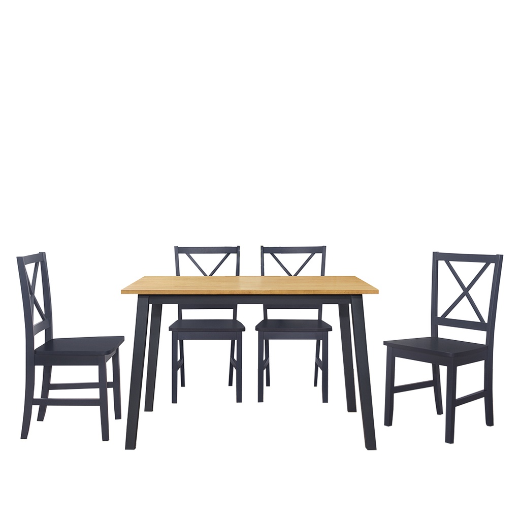 Juego Comedor 4 sillas Jackson café- negro