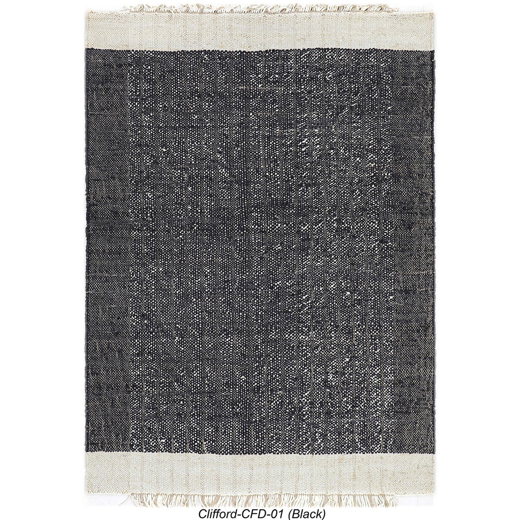 Alfombra 200x300cm Cliford negro