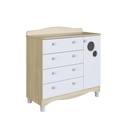 Cómoda Encanto 4 cajones 1 puerta