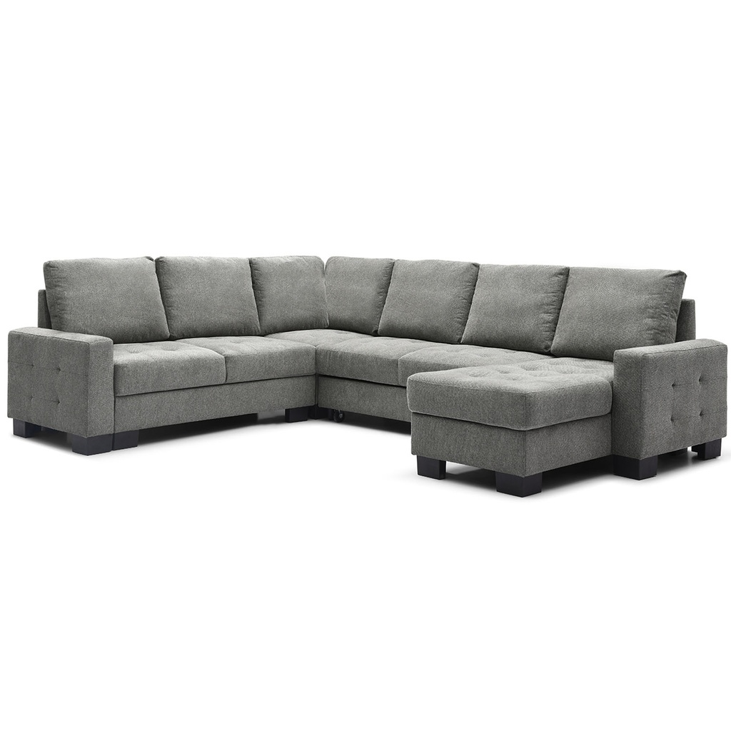 Sofa cama seccional Vilna gris oscuro 