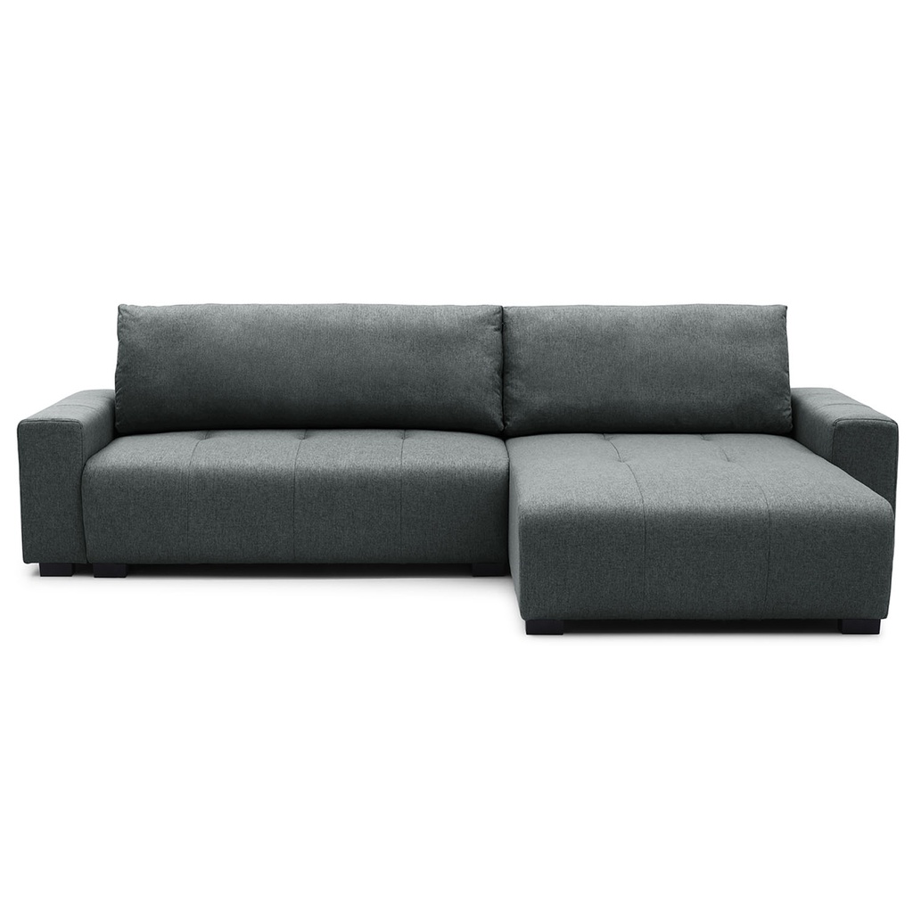 Sofa cama reversible seccional Essen gris oscuro