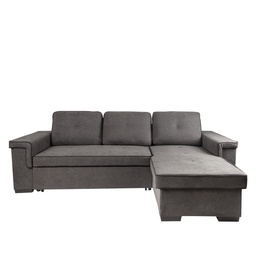 [230000374] Sofá seccional Beatrice gris oscuro