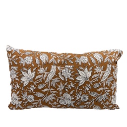 [230027411] Cojín 30x50cm print flor ocre