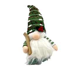[230030926] Gnomo navidad 28cm con luz verde