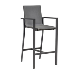 [230031163] Silla Bar Terraza 56X66X105 padded gris Lucca
