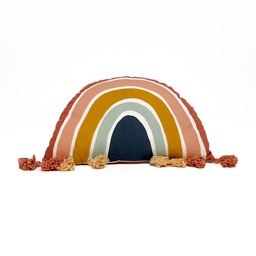 [230031296] Cojín 30x50cm pompones azul arcoiris