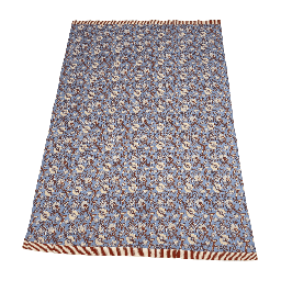 [230031335] Mantel flower print azul 200x135cm