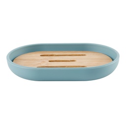 [230038823] Jabonera plástico celeste bambú