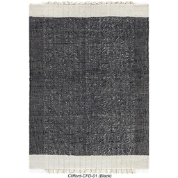 [230039676] Alfombra 200x300cm Cliford negro