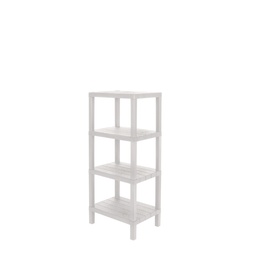 [230040889] Estante plástico blanco 4 niveles 39x23x92,3cm