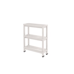 [230040893] Carro plástico blanco 3 niveles 37x24,5x65,7cm