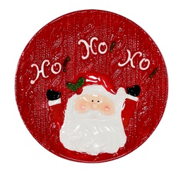 [230042071] Plato navidad 20,5x2,4cm cerámica pascuero