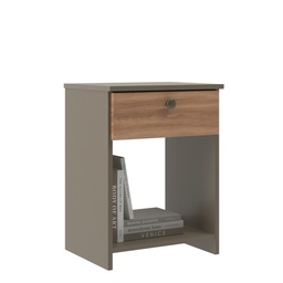 [230044043] Velador 1 cajon Damasco/Nogal